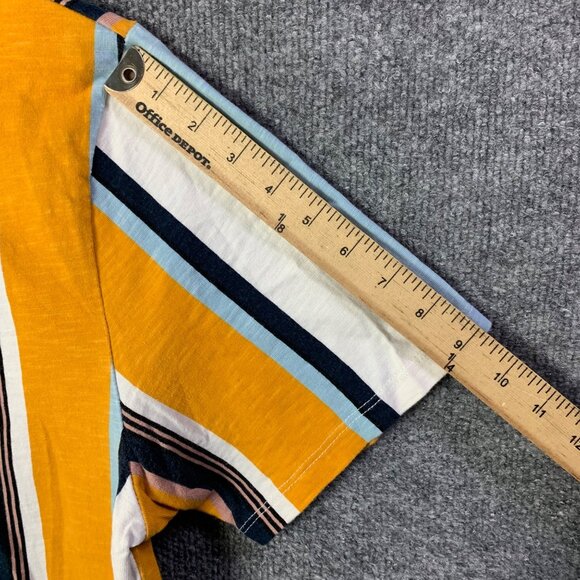 Vintage 90’s Guess T Shirt Mens Sz Medium Short Sleeves Logo Embroidered Striped - Picture 4 of 7